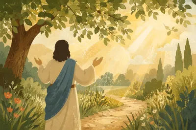 Quiet Christian Joy Beneath Sunlit Leaves