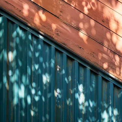 Joyful Sunlight on Teal Weathered Metal