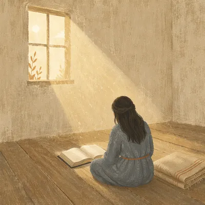 Lonely Person Finding Hope Through Bible