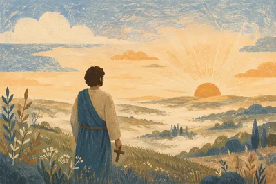 Prayerful Longing at Golden Dawn Horizon