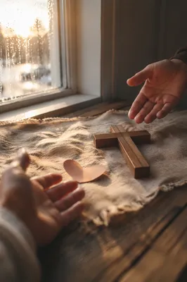 Agape Love Cross and Heart Still Life