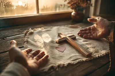 Agape Love Cross and Paper Heart