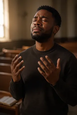 Emotional Portrait of Tearful Young Man