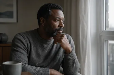 Contemplative Man by Window in Morning Light
