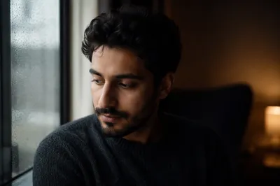 Quiet Portrait by Rainy Window