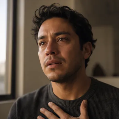 Emotional Close Up Portrait by Window