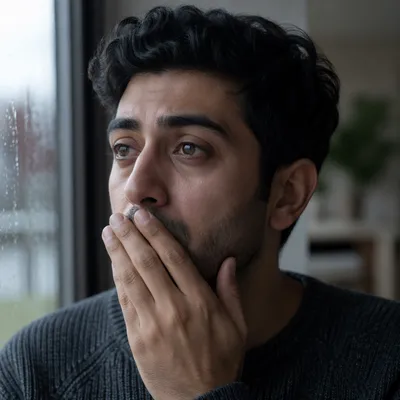 Emotional Close Up Portrait by Window