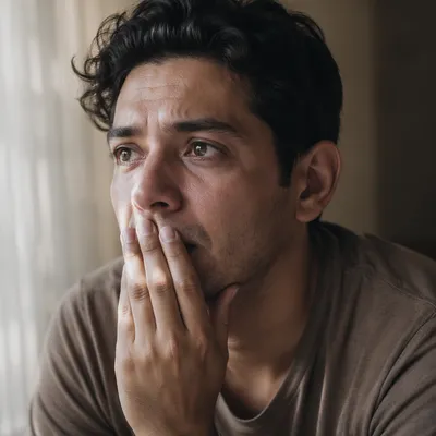 Emotional Close-Up Portrait by Window