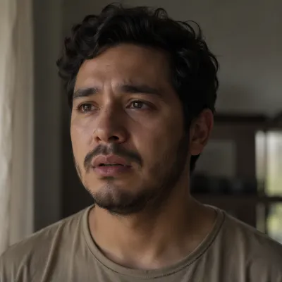 Emotional Close-Up Portrait by Window