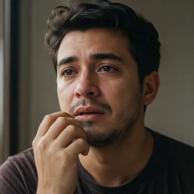Emotional Close Up Portrait by Window