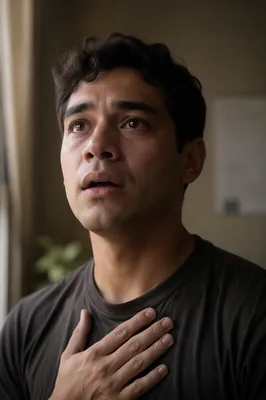 Emotional Young Man in Quiet Close-Up