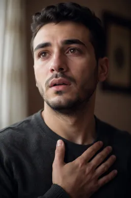 Emotional Close-Up Portrait by Window Light