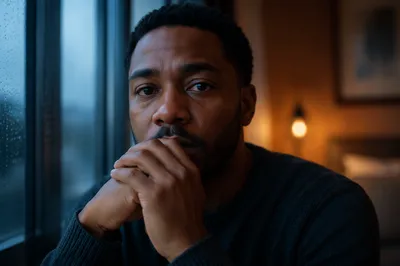 Emotional Portrait by Rainy Window