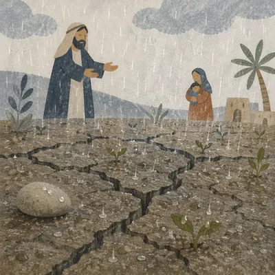 Merciful Rain Reviving Cracked Earth