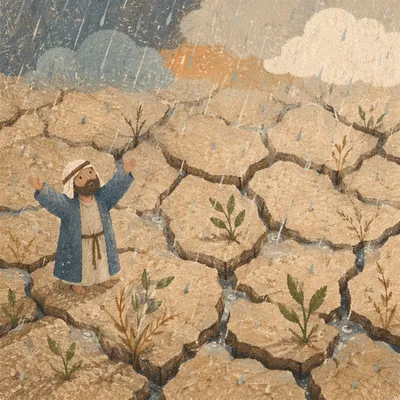 Gentle Rain Bringing Mercy to Cracked Soil