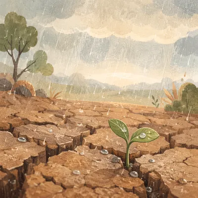 Gentle Rain Brings Mercy to Dry Soil