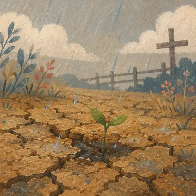 Mercy Rain Renewing Cracked Earth