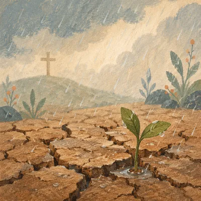 Mercy Rain Renewing Cracked Earth
