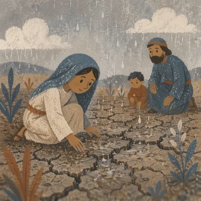 Gentle Rain on Cracked Soil of Mercy