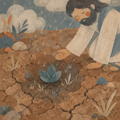 Mercy Rain Revives Cracked Soil Sprout