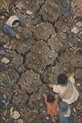 Gentle Mercy Rain on Cracked Earth