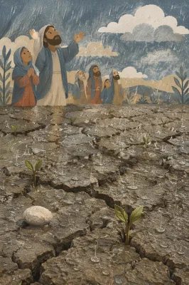 Merciful Rain Softening Cracked Soil