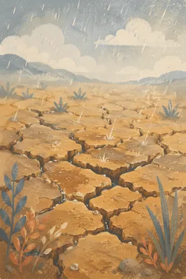 Gentle Rain of Mercy on Cracked Soil