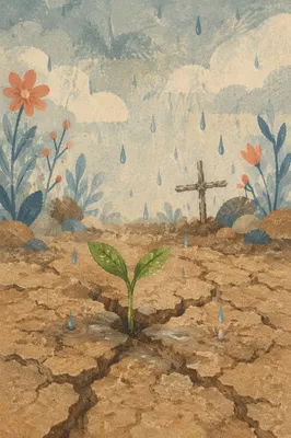 Mercy Rain Awakening a Tender Sprout