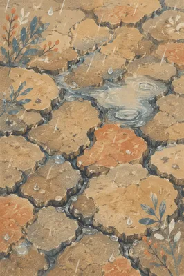 Gentle Rain Bringing Mercy to Cracked Earth