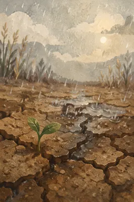 Mercy Rain on Cracked Soil