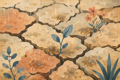 Gentle Rain Bringing Mercy to Cracked Soil