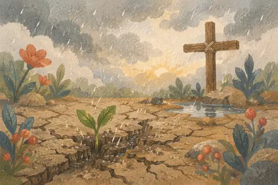 Gentle Rain Bringing Mercy to Cracked Soil
