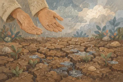 Gentle Rain of Mercy on Cracked Soil