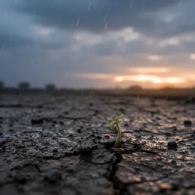 Gentle Rain Bringing Mercy to Cracked Soil