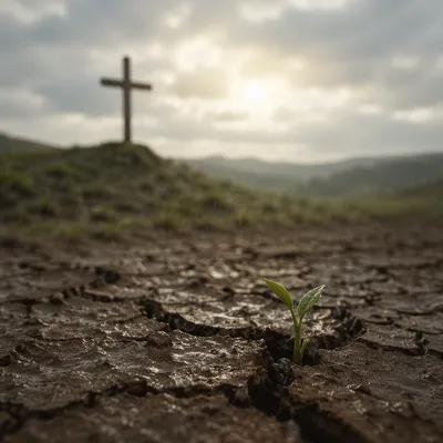 Mercy Rain Nurturing a Hopeful Sprout