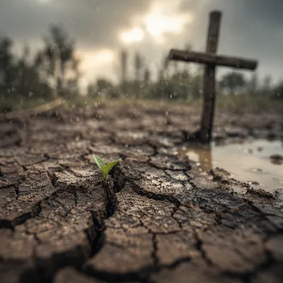 Gentle Rain Bringing Mercy to Cracked Soil