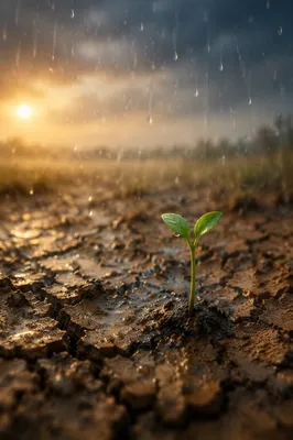 Gentle Rain Renewing Cracked Soil