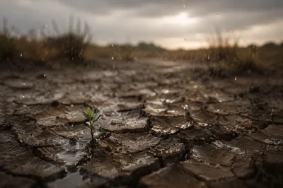 Gentle Rain Restoring Cracked Earth
