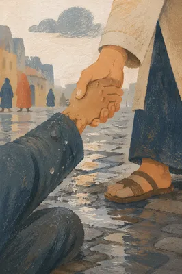 Merciful Hands Lifting the Fallen