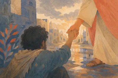 Mercy Hands Lifting the Fallen