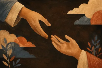 Mercy Hands Reaching Down to Help