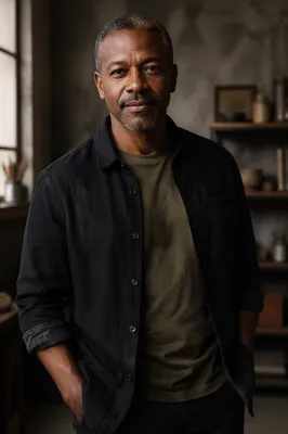 Confident Middle-Aged Man in Creative Studio