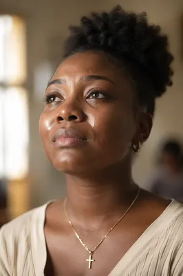 Tearful Young Woman in Soft Light