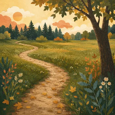 Obedient Footpath Through Golden Meadow