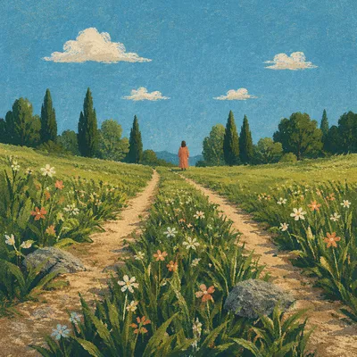 Obedient Footsteps Through a Peaceful Meadow