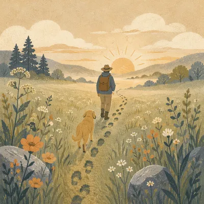 Obedient Footsteps Through Sunrise Meadow