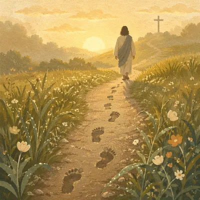 Obedient Footsteps Toward the Meadow Cross