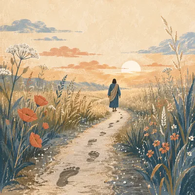 Obedient Footsteps Through Sunrise Meadow