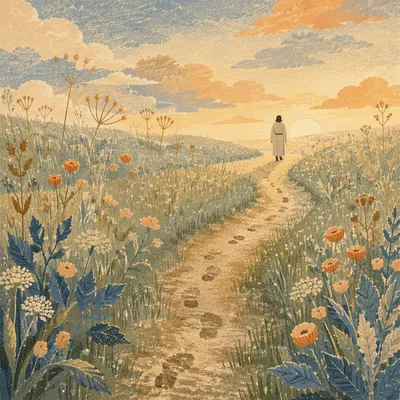 Obedient Footsteps Through Sunrise Meadow