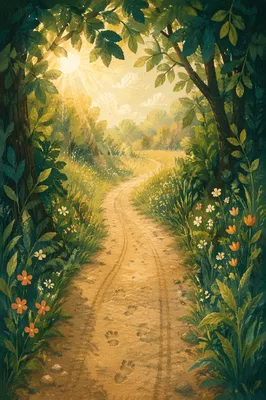 Obedient Footsteps Along a Meadow Path